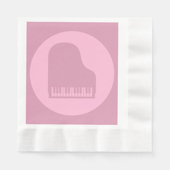 Grand Piano Musik Art CUSTOM FARBE Serviette (Vorderseite)