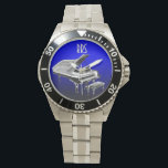 Grand Piano Personalisiert Monogram Gift Watch Armbanduhr<br><div class="desc">Damit Sie mit den Initialen/Namen des Pianisten personalisieren/anpassen können,  wählen Sie den idealen Schriftart,  die Farbe des Schriftartes oder löschen Sie ihn,  falls nicht erforderlich. Erhältlich in vielen verschiedenen Stilen & Farben.</div>