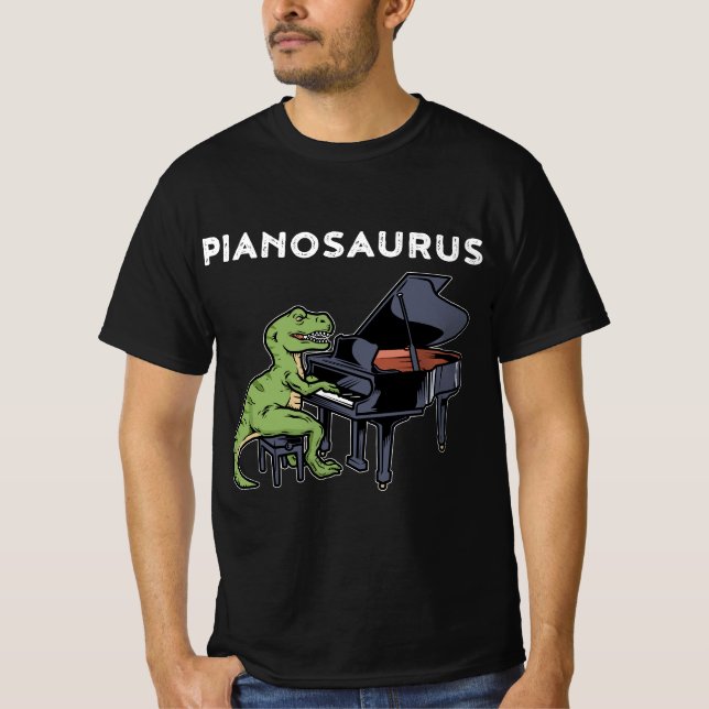 Grand Piano Pianist Gift Dinosaur Musikpiano T-Shirt