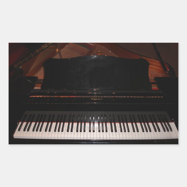Grand Piano Rechteckiger Aufkleber (Vorderseite)