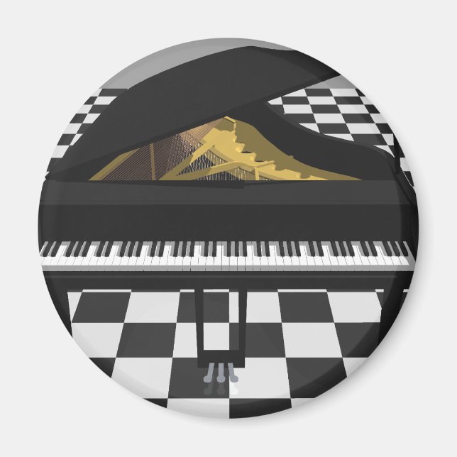 Grand Piano & Tile Floor: 3D-Modell: Magnet (Vorne)