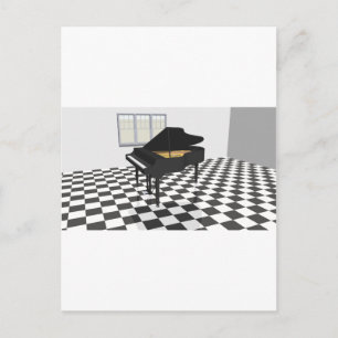 Grand Piano & Tile Floor: 3D-Modell: Postkarte
