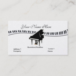Grand Piano und Keyboard Business Card Visitenkarte