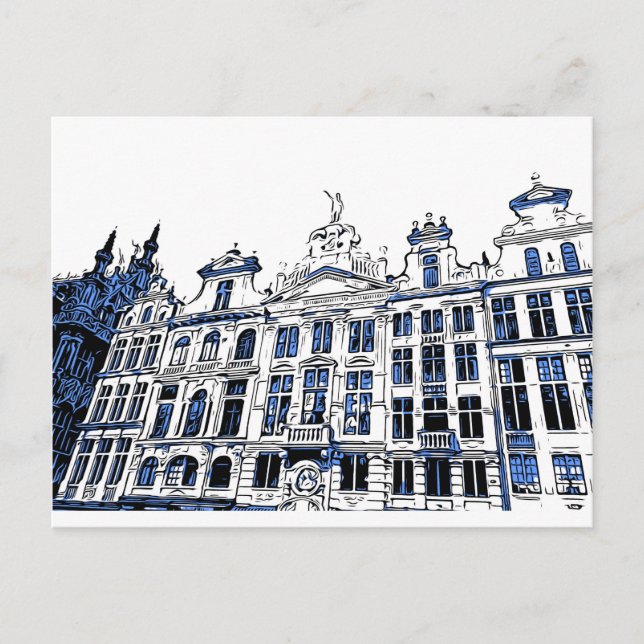 Grand Place, Brüssel, Belgien - Postkarte (Vorderseite)