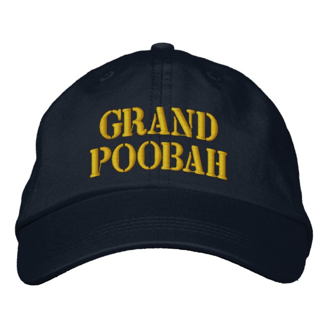 GRAND POOBAH bestickte Cap Bestickte Baseballkappe (Vorderseite)
