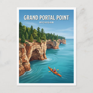 Grand Portal Point Munising Michigan Reise Postkarte