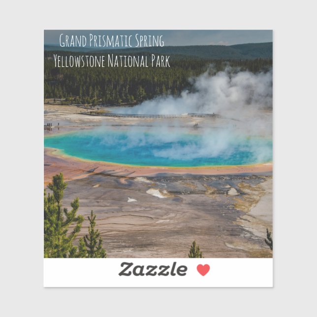 Grand Prisma Spring Yellowstone Nationalpark Aufkleber (Blatt)