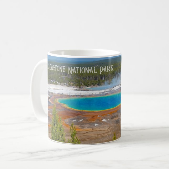 Grand Prisma Spring Yellowstone Nationalpark Kaffeetasse (Vorderseite Links)