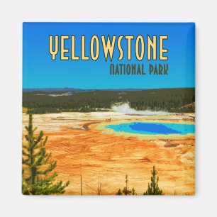 Grand Prisma Yellowstone Nationalpark Vintag Magnet