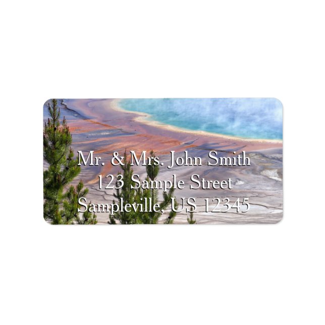 Grand Prismatic Overlook Adressaufkleber (Vorne)