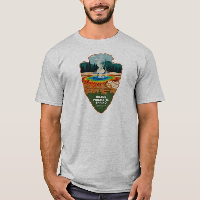 Grand Prismatic Spring Yellowstone Arrowhead T-Shirt (Vorderseite)