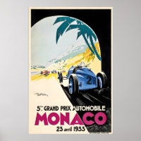 Grand Prix 1933 Motorsport Monaco Frankreich Vinta