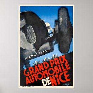 Grand Prix Automobile de Nizza 8. August 1935 Vete Poster