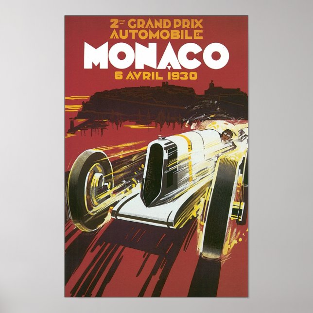 Grand Prix Monaco Avril 1930 Poster (Vorne)