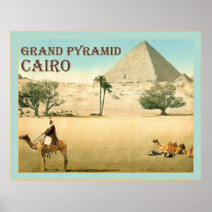 Grand Pyramid ~ Kairo ~ Vintage Travel Poster