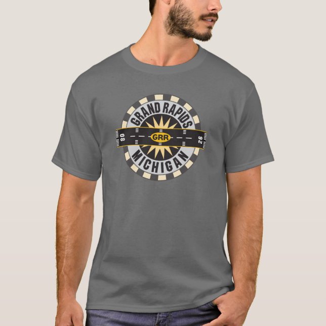 Grand Rapids, Flughafen MI GRR T-Shirt (Vorderseite)