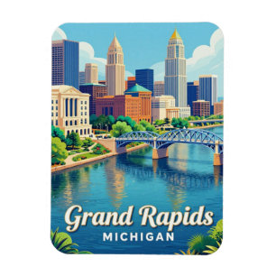 Grand Rapids Michigan Blue Bridge Erbe 🌉 Magnet