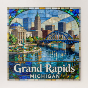 Grand Rapids Michigan Blue Bridge Erbe 🌉 Puzzle