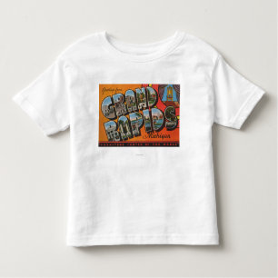 Grand Rapids, Michigan - große Buchstabe-Szenen Kleinkind T-shirt