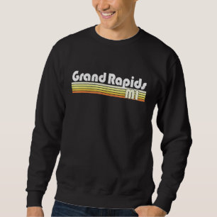 Grand Rapids Michigan Retro Style City Vintag Pri Sweatshirt