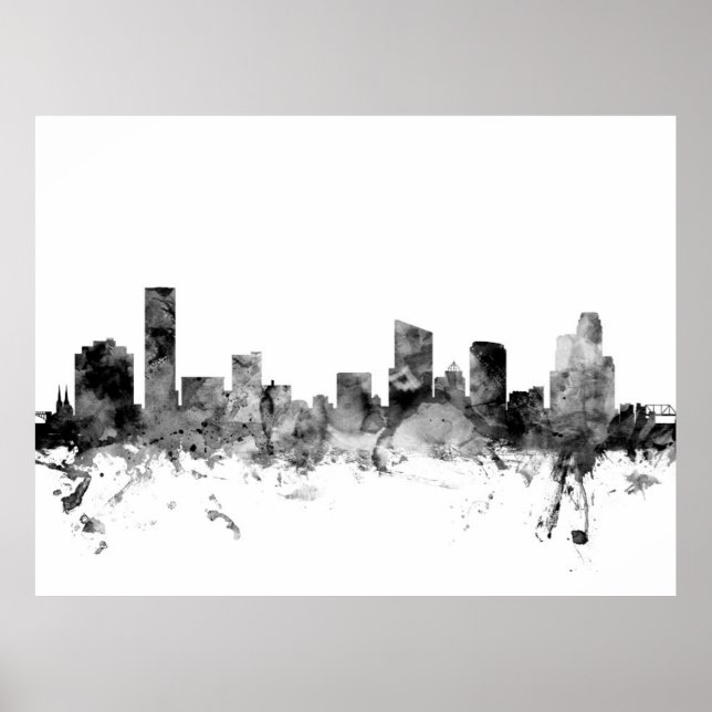 Grand Rapids Michigan Skyline Poster (Vorne)
