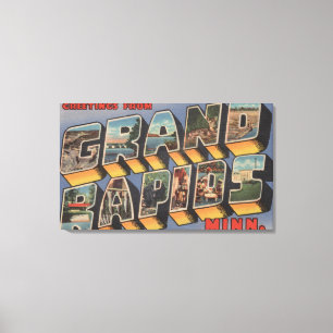 Grand Rapids, Minnesota - große Buchstabe-Szenen Leinwanddruck