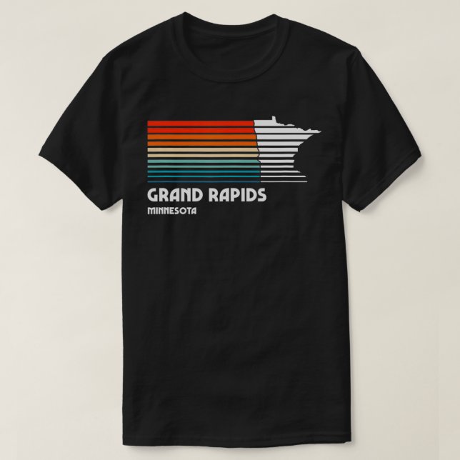 Grand Rapids Minnesota Vintage Stadt T-Shirt (Design vorne)