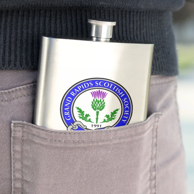 Grand Rapids Scottish Society Hip Flask Flachmann (Beispiel)