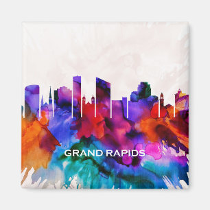 Grand Rapids Skyline Magnet