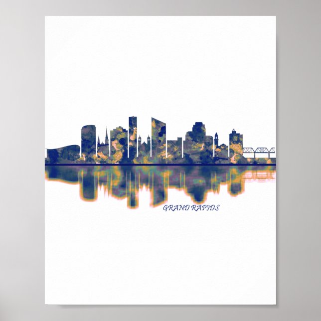 Grand Rapids Skyline Poster (Vorne)