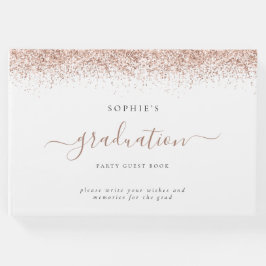 Grand Rose Gold Glitzer Graduation Party 2024 Gästebuch