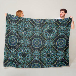 Grand Royal Julian Fraktal Mandala Pattern Fleecedecke