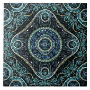 Grand Royal Julian Fraktal Mandala Pattern Fliese