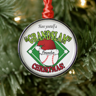 Grand Slam Baseball Weihnachten Ornament Aus Metall