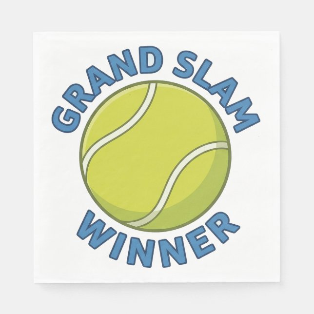 Grand Slam Winner Tennis Ball Sports Champion Serviette (Vorderseite)