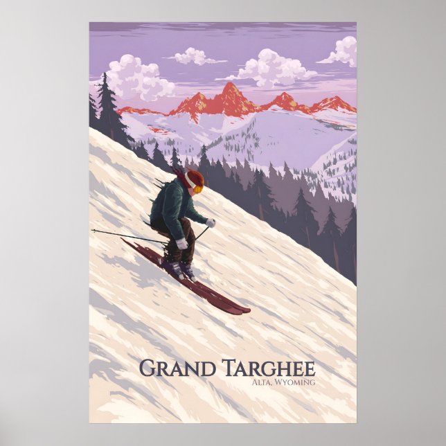 Grand Targhee Ski Resort Wyoming Travel Poster (Vorne)