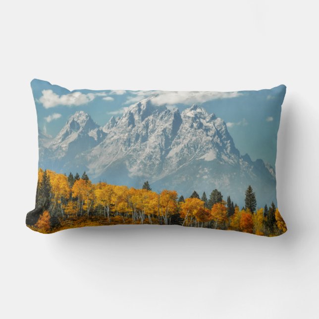 Grand Teton Berge im Herbst Lendenkissen (Vorderseite)