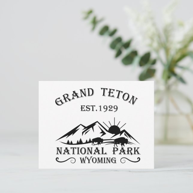 Grand Teton Berge Nationalpark Wyoming Feiertagspostkarte (Stehend Vorderseite)