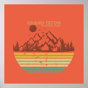 Grand-Teton-Berge Nationalpark Wyoming Poster