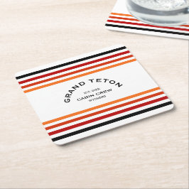 Grand Teton Cabin Club Wappen Maggiore Rechteckiger Pappuntersetzer