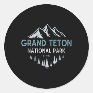 Grand Teton Grand Teton Nationalpark Est 1929 Runder Aufkleber
