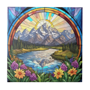 Grand Teton Mountains Imitate verkleidet Glass Mou Fliese