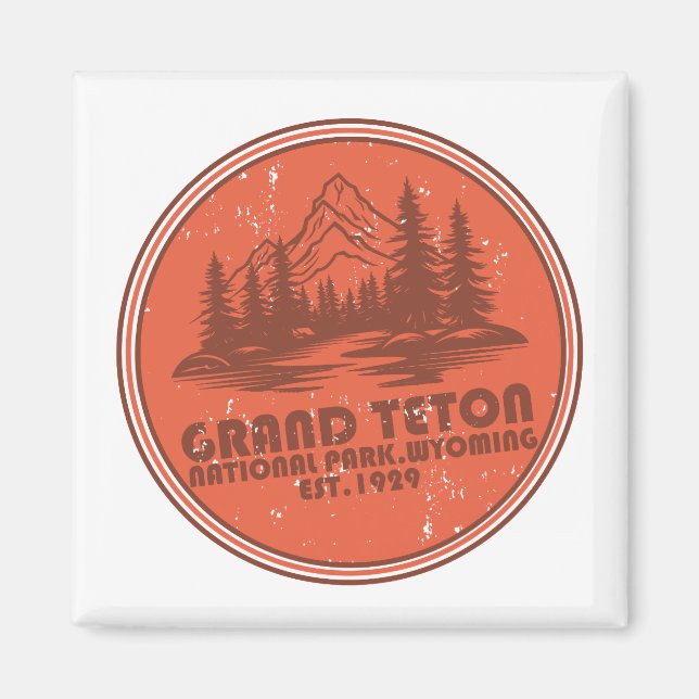 Grand Teton mountains National Park Wyoming Magnet (Vorne)