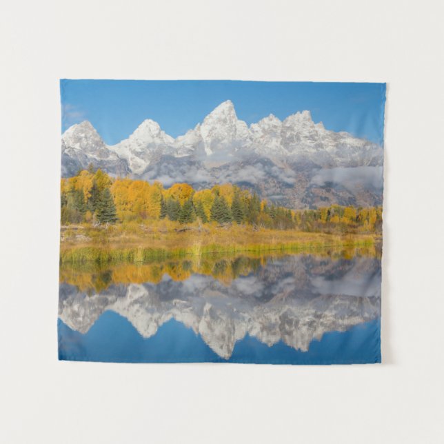 Grand Teton Mountains Wyoming Wandteppich (Vorderseite (Horizontal))
