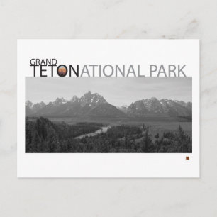 GRAND TETON NAT’L PARK-Wyoming-Ansel Adams View- Postkarte