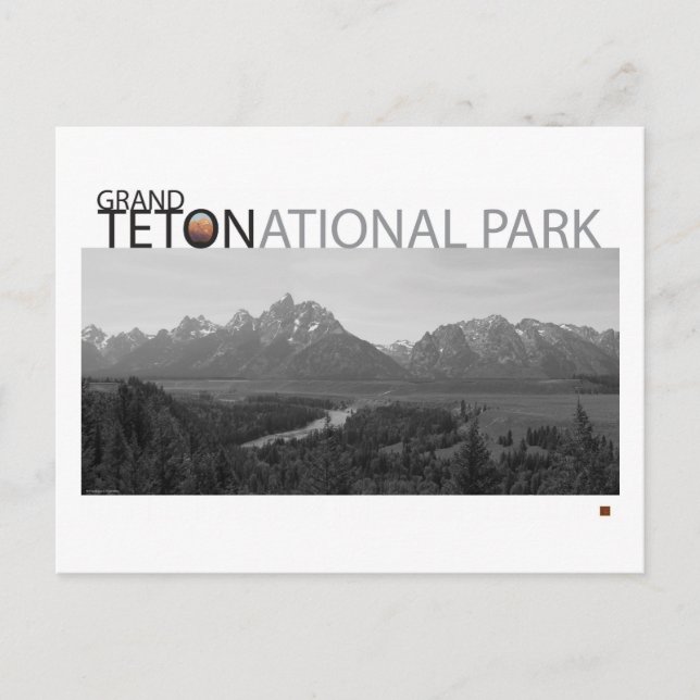 GRAND TETON NAT’L PARK-Wyoming-Ansel Adams View- Postkarte (Vorderseite)