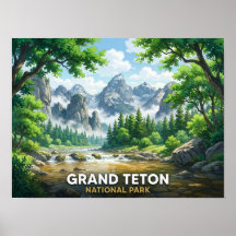 Grand Teton National Park  | Anime-Landschaft