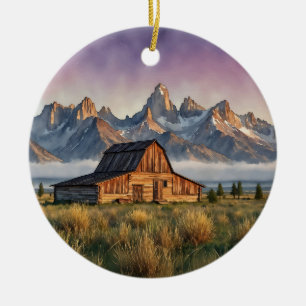 Grand Teton National Park Aquarell Keramik Ornament