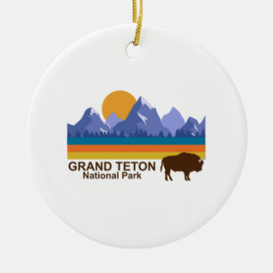 GRAND TETON NATIONAL PARK KERAMIK ORNAMENT