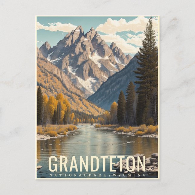 GRAND TETON NATIONAL PARK POSTKARTE (Vorderseite)